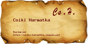Csiki Harmatka névjegykártya